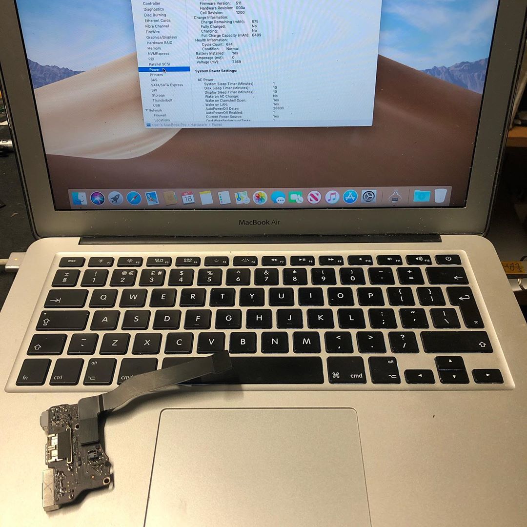 macbook air repair, other service recomended to replace battery witch did not sorted the problem of not charging not turning on :)